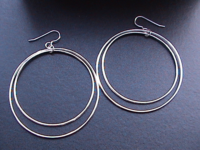 Large Double Hoop Earrings