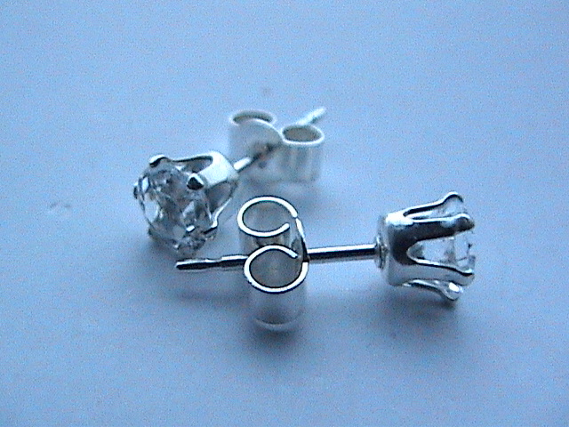 White Topaz Studs