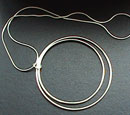 Large Double Hoop sterling silver pendant