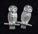 Owl sterling silver stud earrings